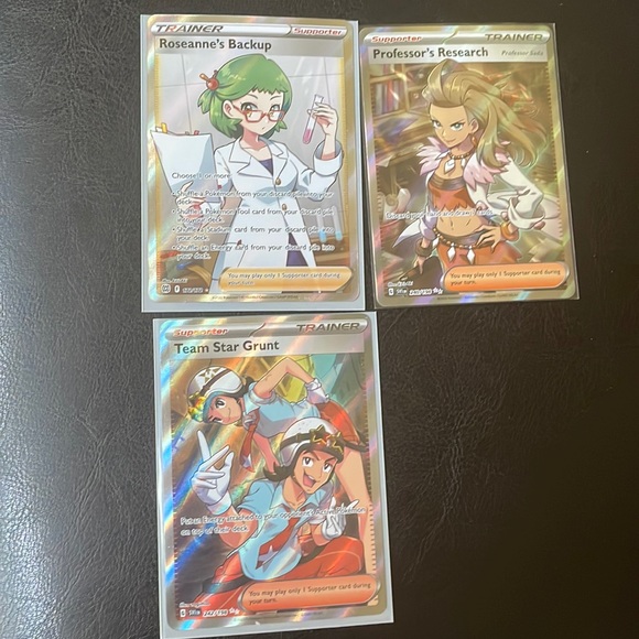 Pokemon Other - Auth Pokémon TCG cards Roseanne’s backup professors research team star grunt